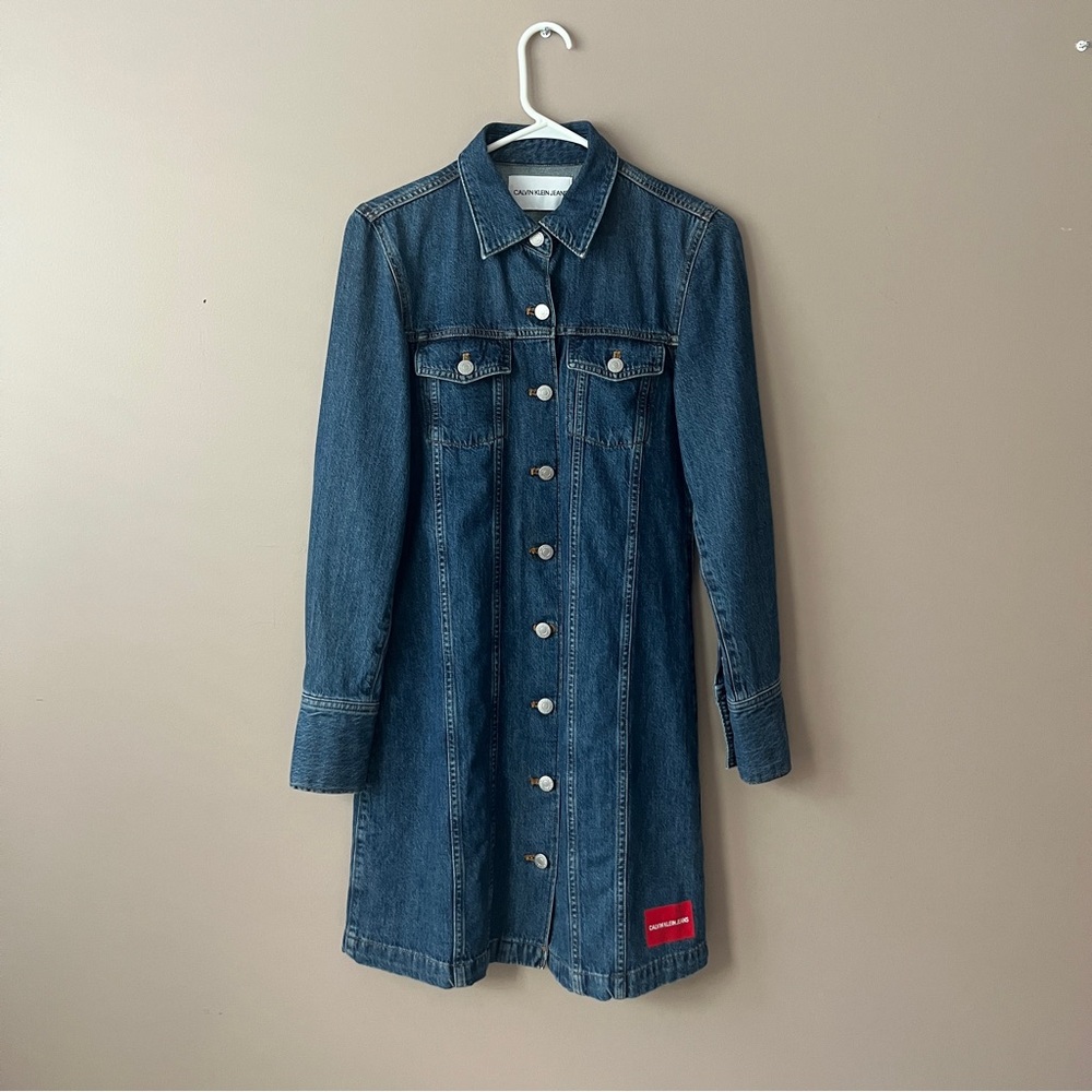 Calvin Klein Jeans Denim Button-Up Dress Sz S